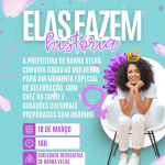 Barra Velha convida todas as mulheres para celebração com café da tarde e atrações culturais