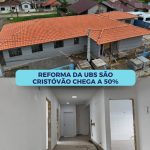 Obra de reforma da Unidade Básica de Saúde do bairro São Cristóvão em Barra Velha segue em andamento e conta com 50% dos serviços executados