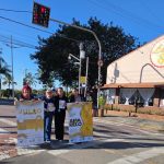 Panfletagem em pedágio informativo marca a campanha ‘Julho Amarelo’ em Barra Velha