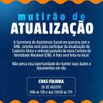 Prefeitura de Barra Velha realiza Mutirão de Atualização do Cadastro Único e emissão da Carteira de Identidade Nacional
