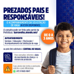 Secretaria da Educação de Barra Velha comunica que o acompanhamento do andamento da solicitação de vaga para Educação Infantil está disponível
