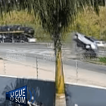 [VÍDEO] Motorista “entra quente” em rua e promove capotamento antológico