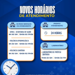 Prefeitura de Barra Velha comunica novos horários de funcionamento para serviços da rede municipal de saúde